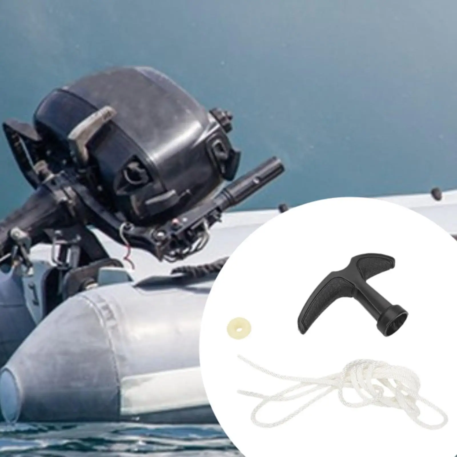 

Pull Start Rope and Handle Assembly 1 M Cord Length Repairing Accessories Pull