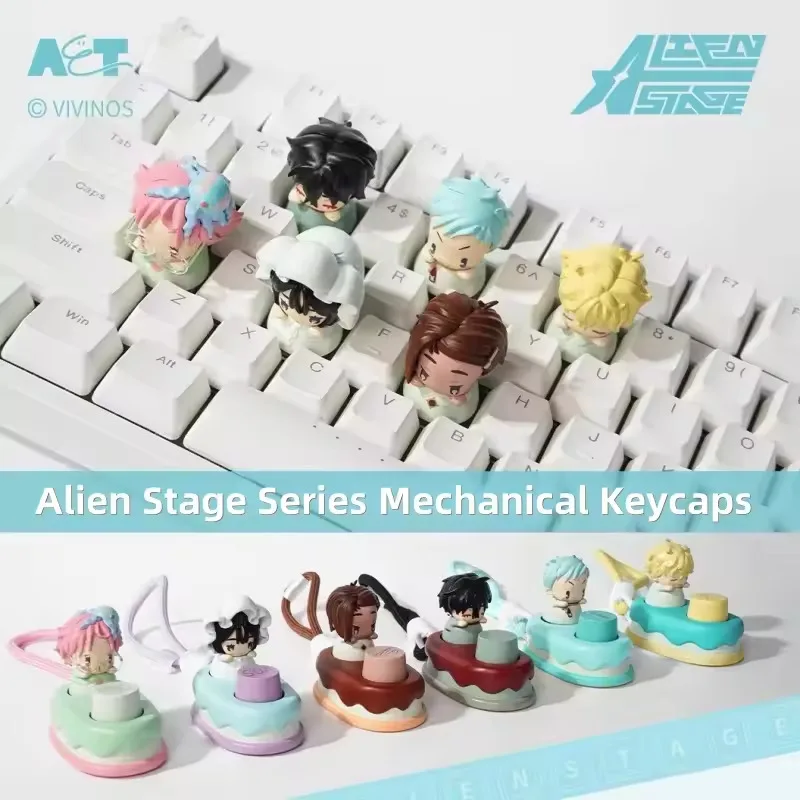 

Alien Stage Keycaps Blind Box Mizi Sua Ivan Till Luka Hyuna Anime Figure Model Peripheral Keyboard Decor Collection Xmas Gifts