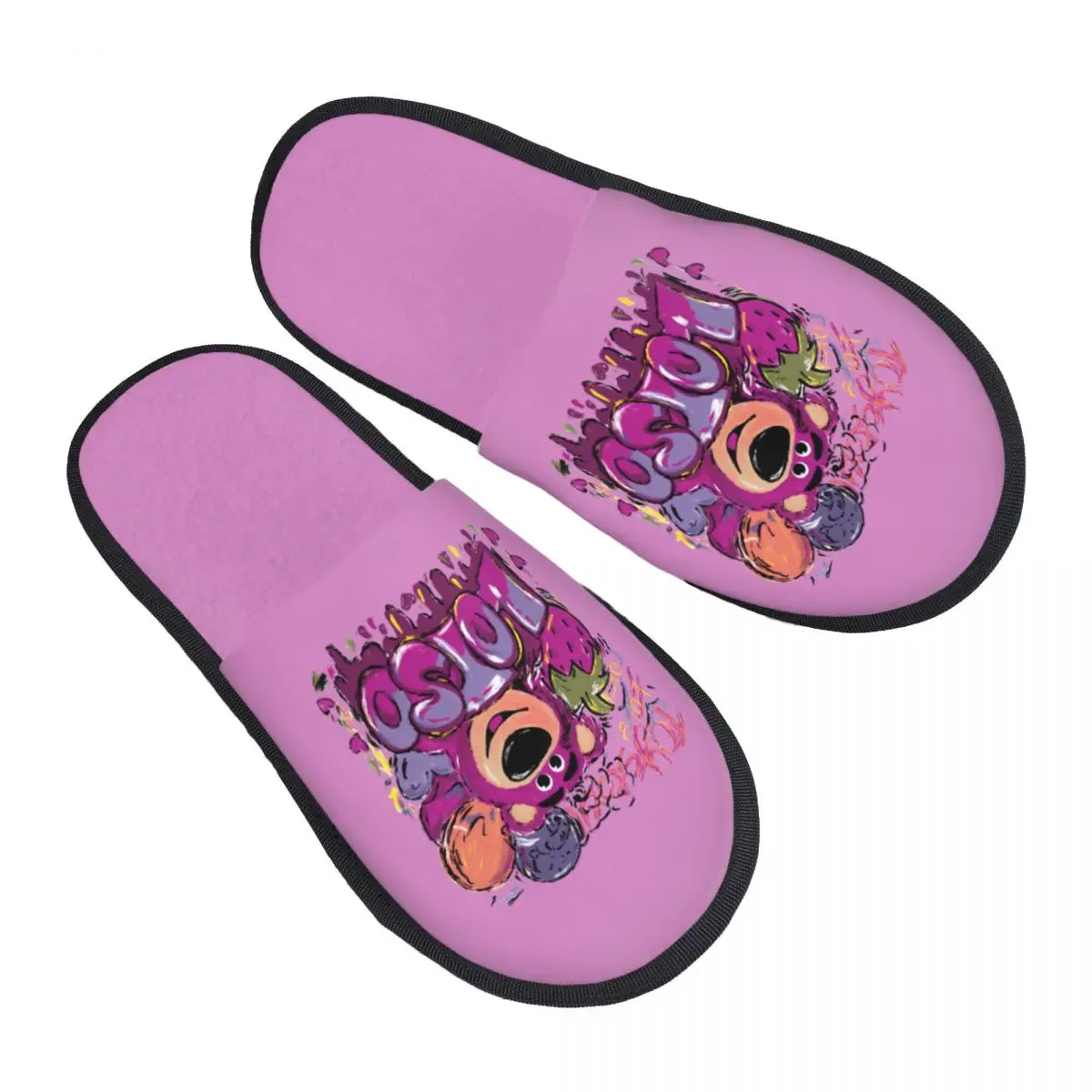 Мягкие тапочки Lotso на заказ с эффектом памяти, женские домашние туфли с милым медведем в отеле