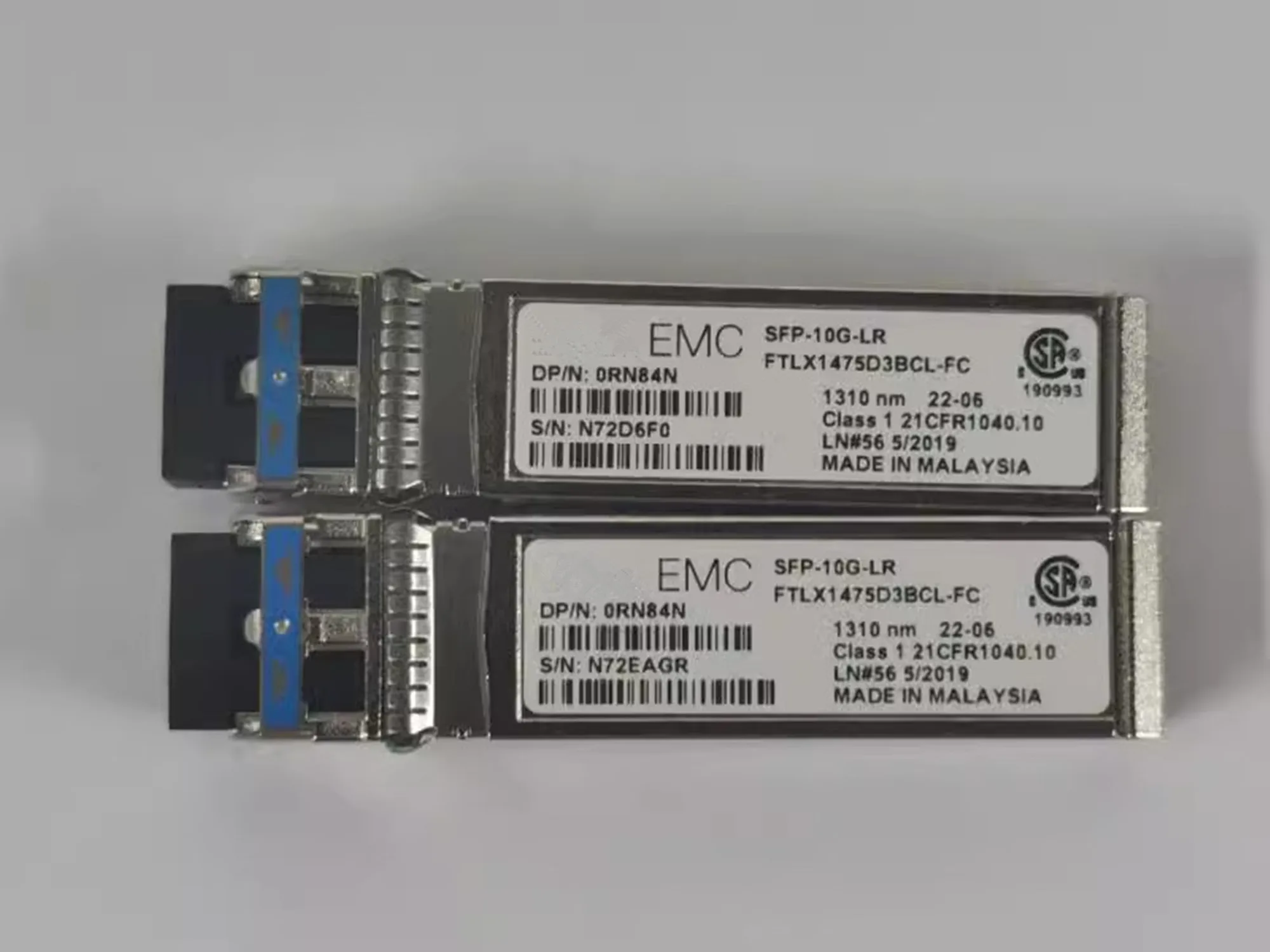 

EMC 10G SFP Fiber Optical Module Transceiver SFP-10G-LR FTLX1475D3BCL-FC 0RN84N 10GB LR 1310NM 10KM Optical Network Module