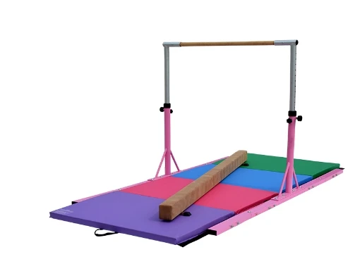 Barra orizzontale per ginnastica per bambini più venduta con cuscino e fascio di equilibrio Set completo di prodotti per l\'allenamento