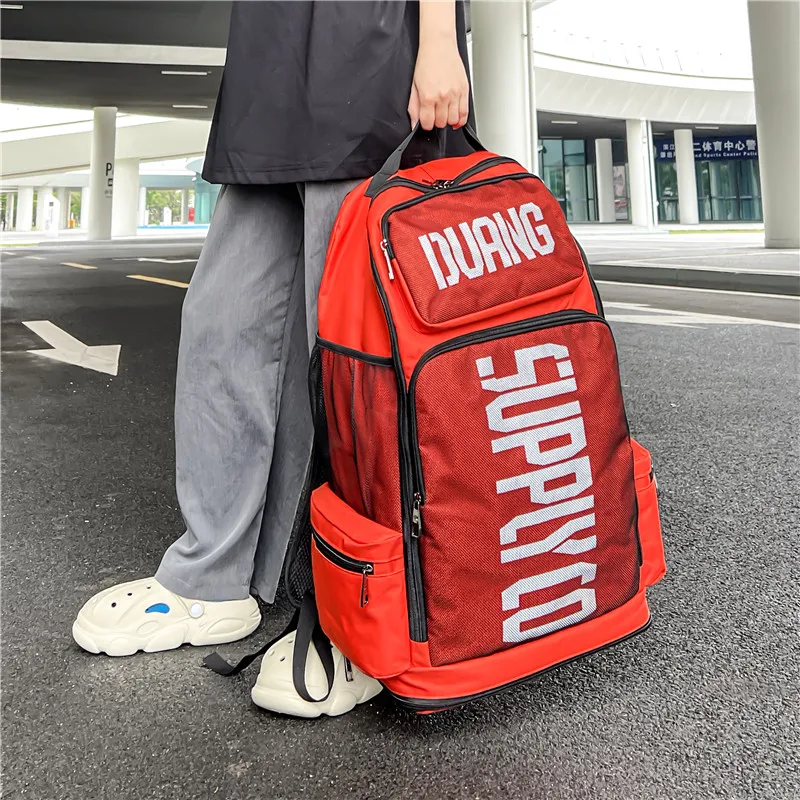 

fashion camping backpack for men Combat sports backpack trend Hunky boy bag Large capacity Travel Bag women Gym bag shoe pocket