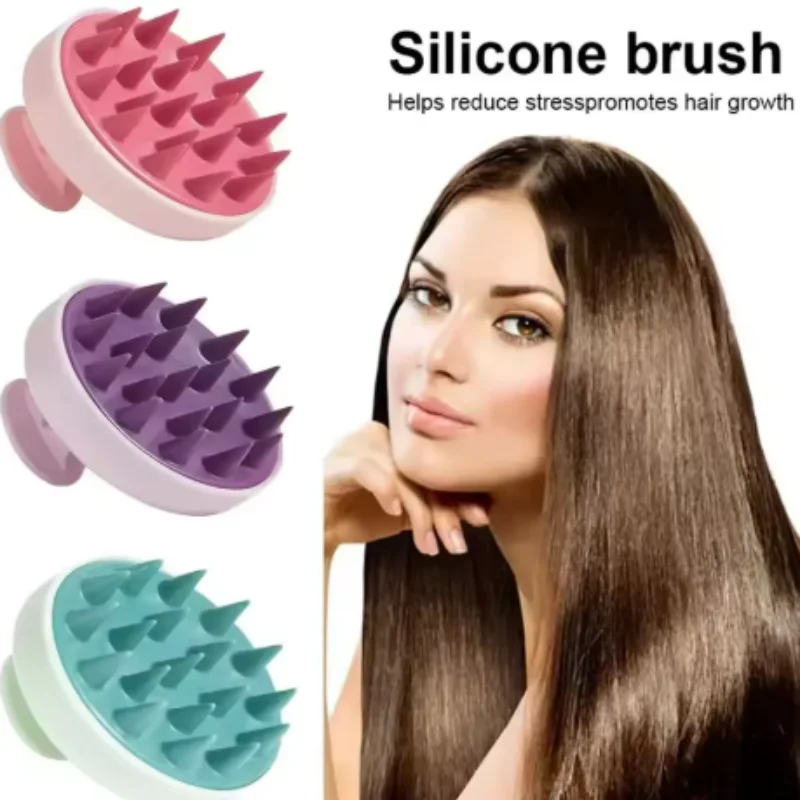 Soft Silicone Shampoo Brush Men's And Women's Scalp Massager A Gentle Shampoo Brush For Hair Care And Bathing