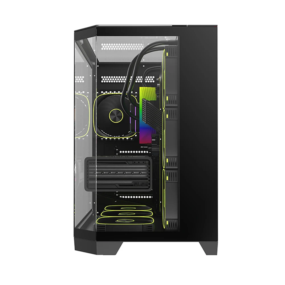 2025 رائجة البيع OEM ATX Micro-ATX ITX الزجاج المقسى RGB حافظة مروحة USB3.0 منتصف برج الألعاب حافظة الكمبيوتر هيكل الكمبيوتر لسطح المكتب