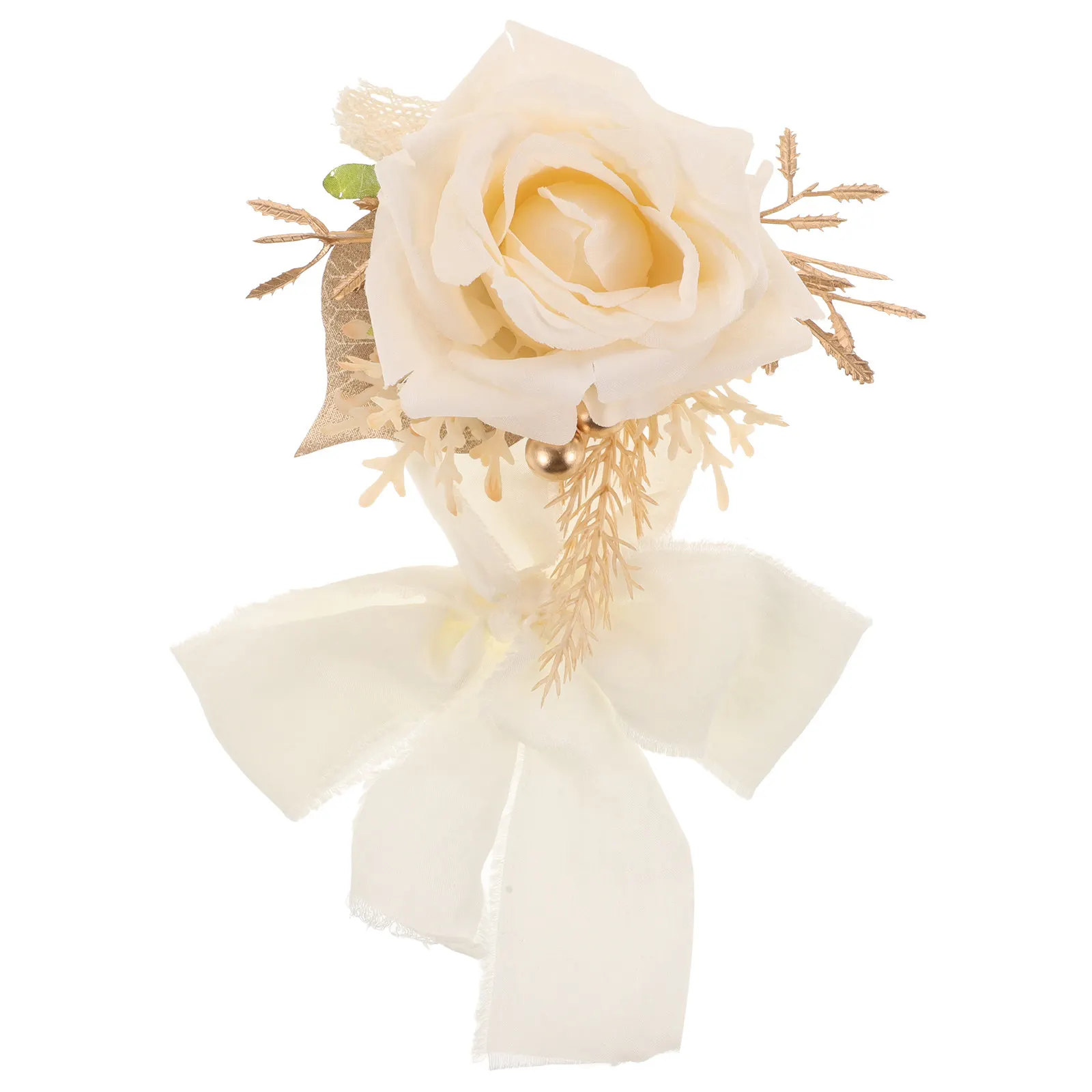 Elegant Artificial Rose Flower Wrist Corsage Wedding Prom Bridesmaid Bridal Corsage Bracelet Comfortable Fit Realistic Silk