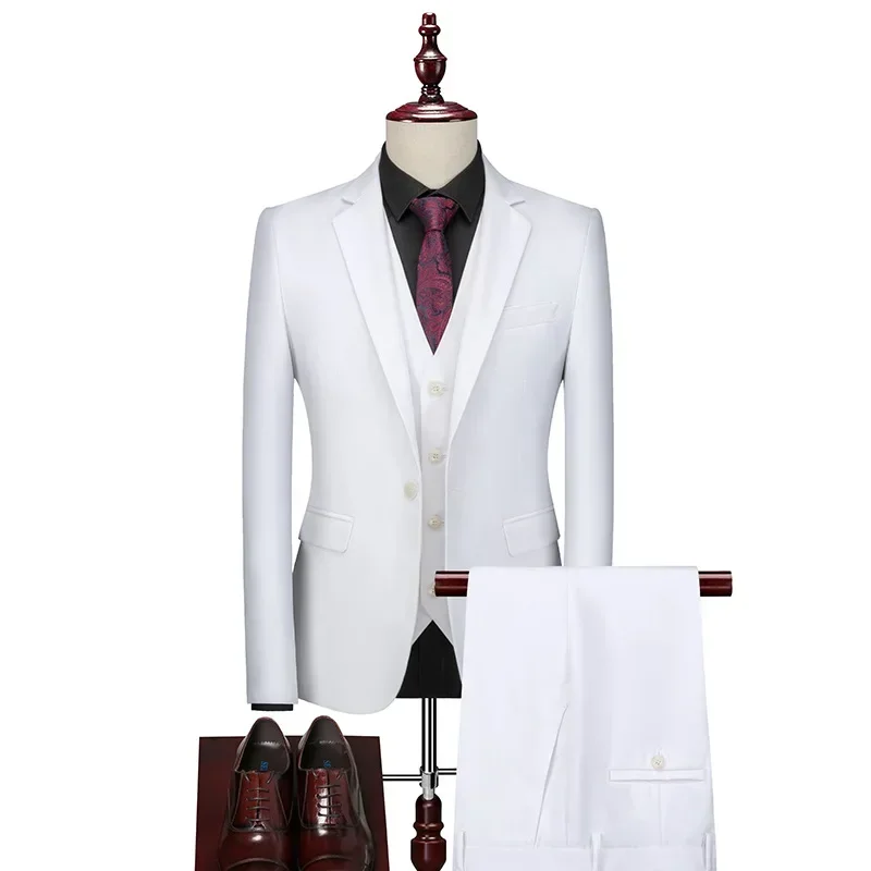 

3234 Men's three piece suit Korean style slim fit small suit