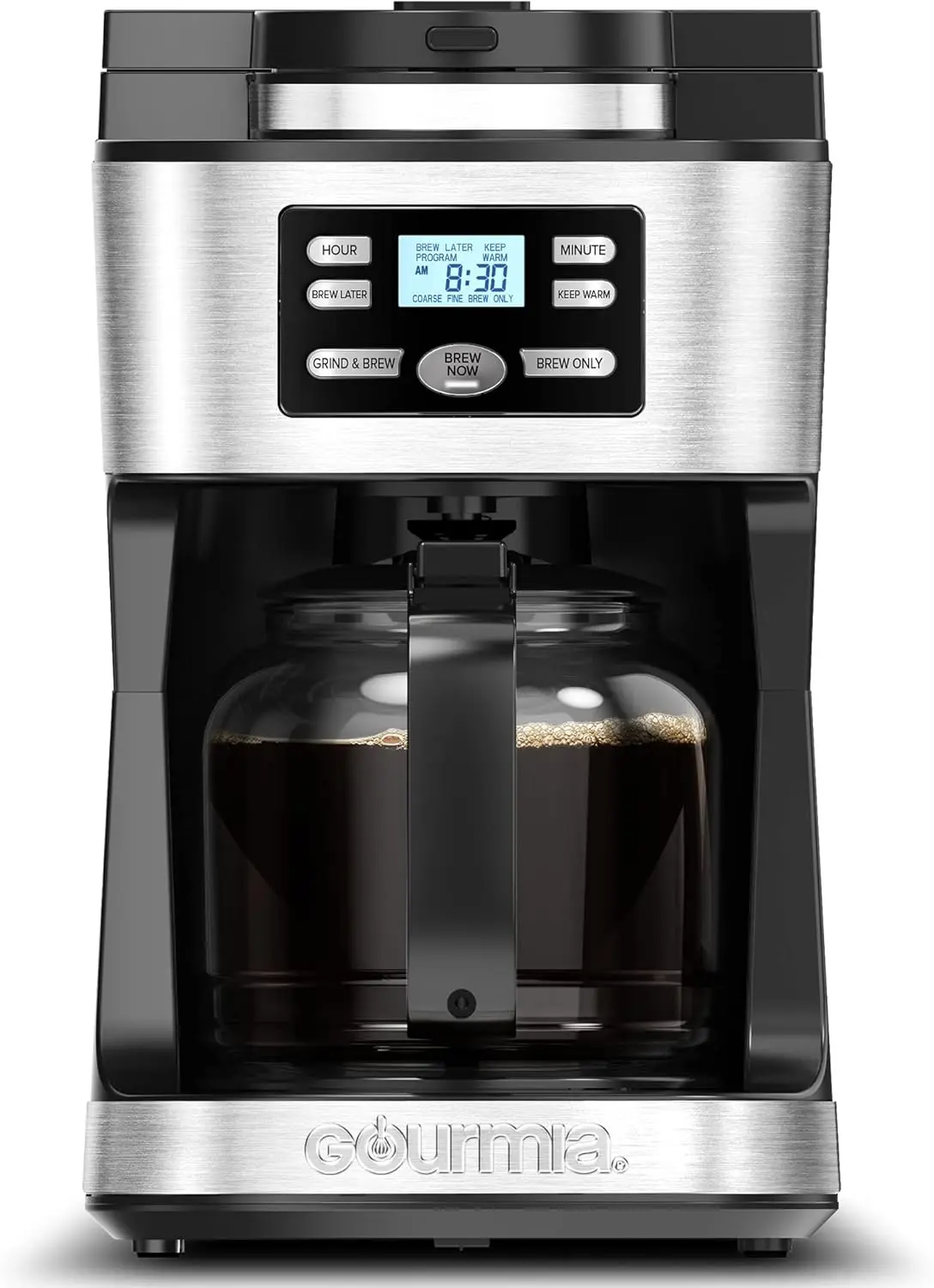 

Digital Coffee Machine 12Cup FullyAutomatic Large coffee maker integrated CoffeeGrinder,Pot,stainless steel mesh coffee filter 4