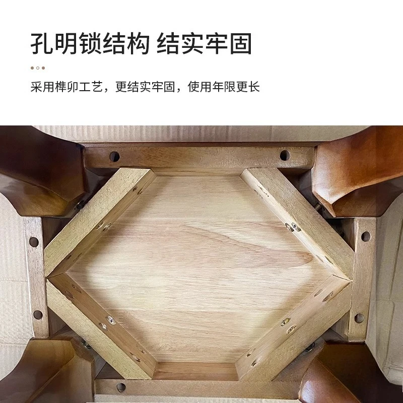 Taburete de madera totalmente maciza, taburete cuadrado para el hogar, banco pequeño, moderno, sencillo, para restaurante, mesa de comedor, silla de comedor