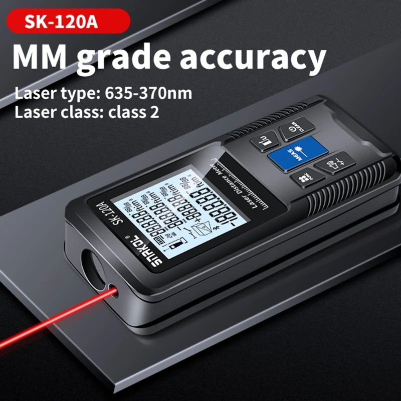 Lasers Distance Meter Measure 40m 50m 70m 100m 120m Handheld Intelligent Measuring Tape Rangefinder Tool Digital Display