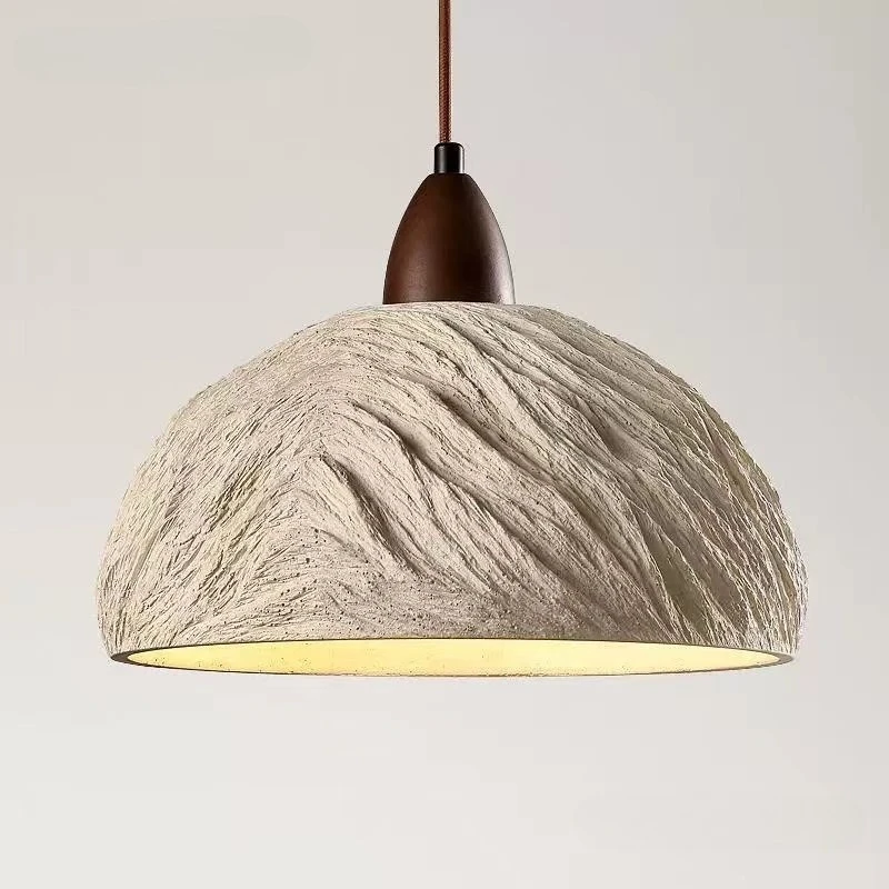 Japanese Retro Pendant Lights Micro Cement Hill Lampshade Bedroom Restaurant Luminaires Tea Room Homestay Dining Lighting Lamps