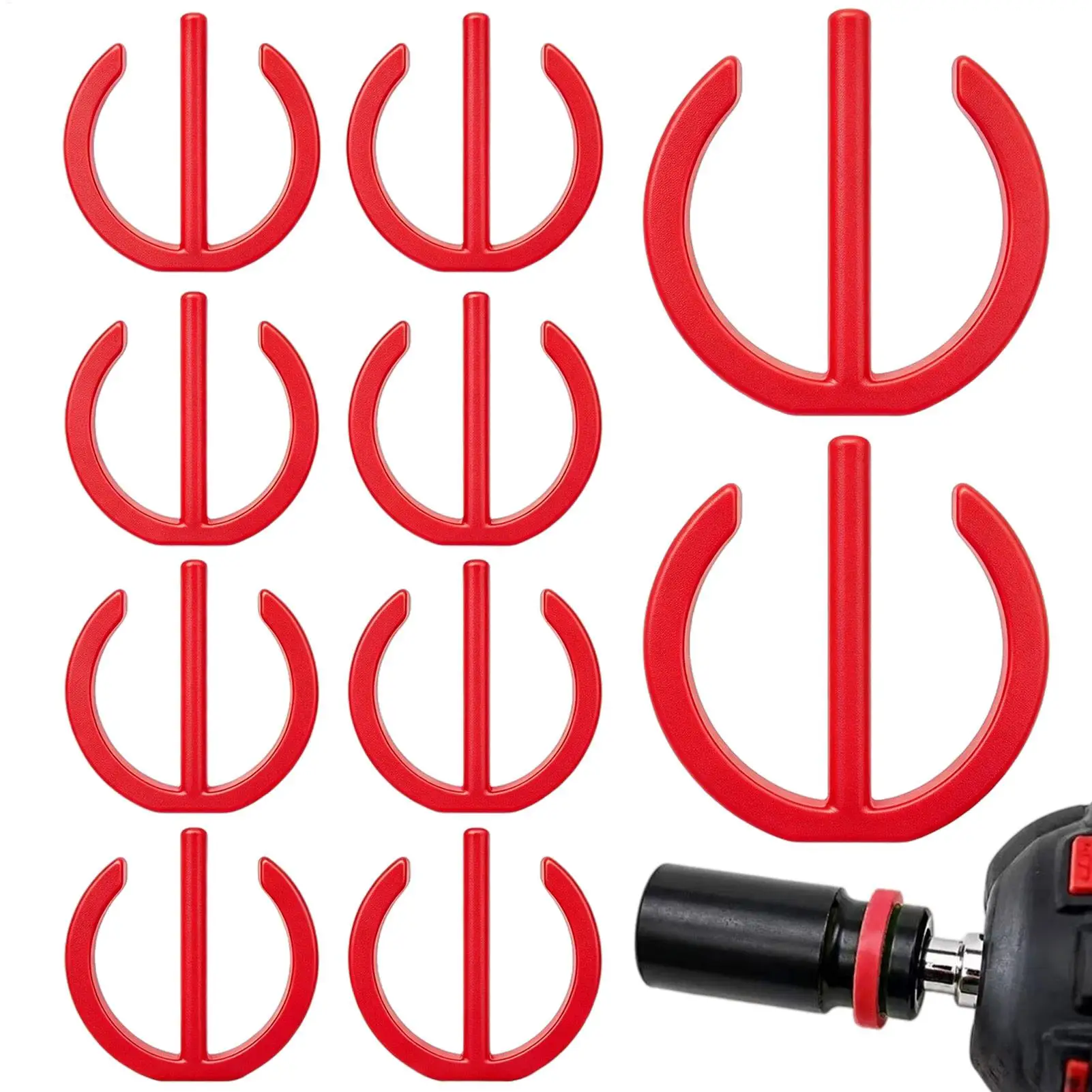 Cordless Wrench Socket Retaining Ring 10 Pieces Non Slip Tool 1/2 Inch Wrench Drive Retaining Rings For Auto Mechanics
