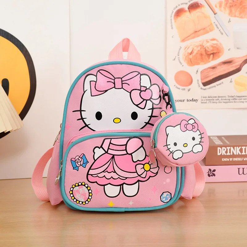 

Sanrio hello kitty, новый школьный рюкзак для детского сада, милый рюкзак для мальчиков и девочек, модный детский дорожный рюкзак с портмоне