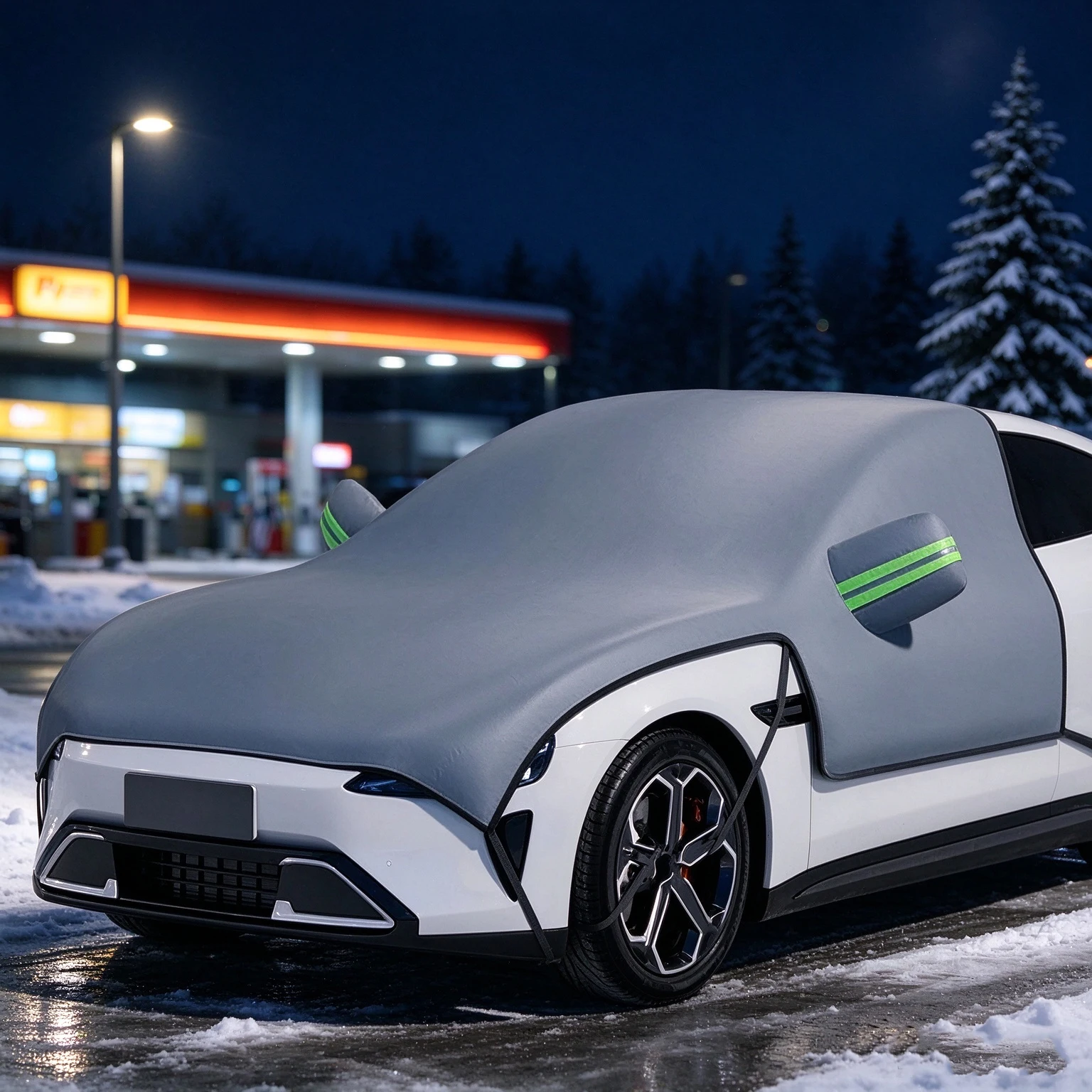 Car Cover Winter Snow Shield for Windshield & Hood, Ice Shield Snow and Ice Protector Heavy Duty Windshield Frost Cover