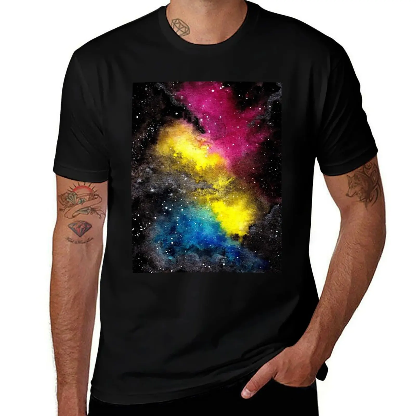 

pansexual pan pride galaxy T-Shirt printed t shirts for man t shirts for man pack white T-Shirt
