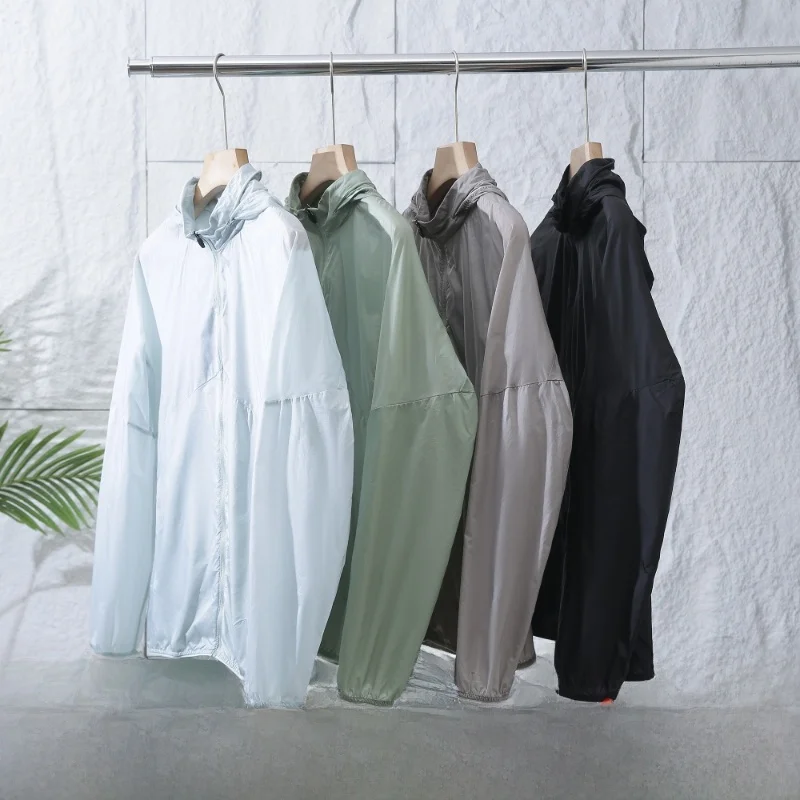 

Мужская нейлоновая куртка с защитой от солнца UPF50, легкая, дышащая, приятная к коже, с капюшоном, устойчивая к разрывам, с вентиляцией, теплоотводящая.