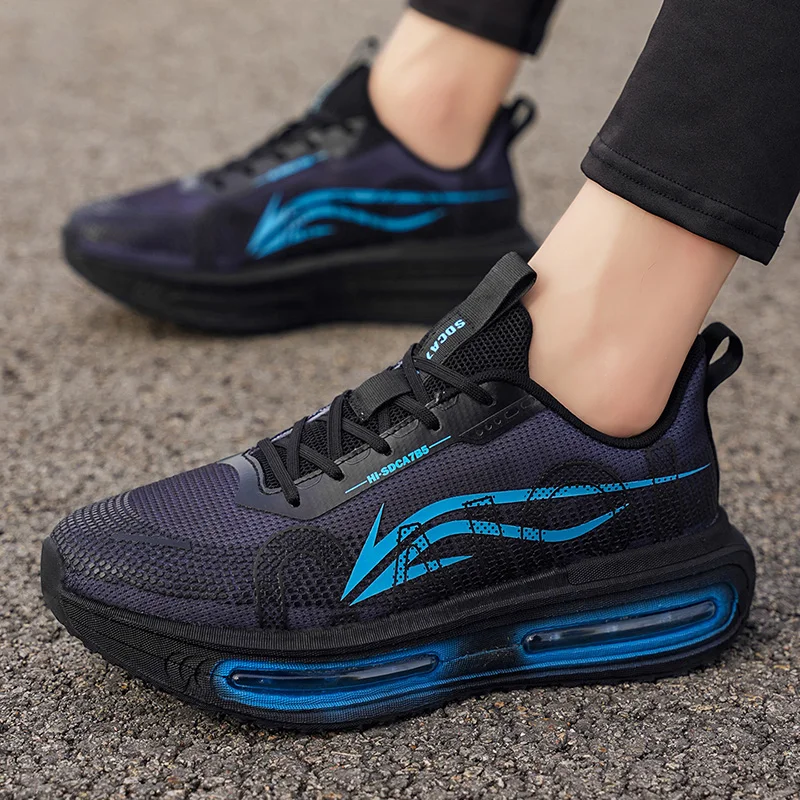 Chaussures de course légères à coussin d'air pour Couple, baskets en maille de course respirantes et absorbant les chocs, à rebond et à plaque de carbone