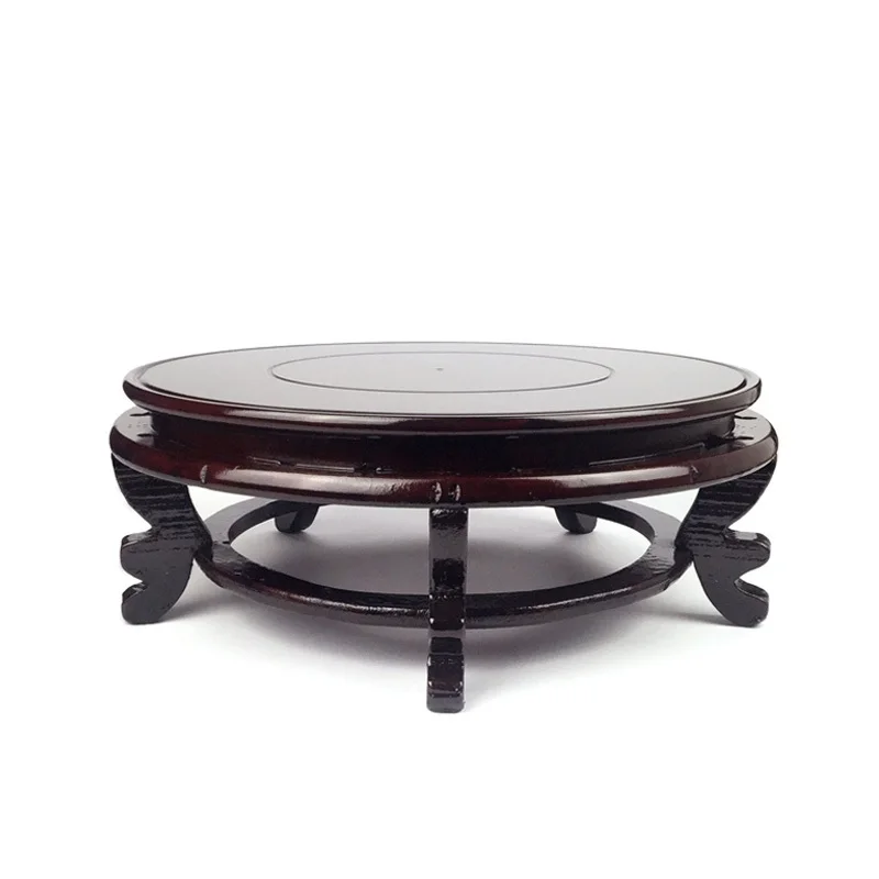 Chinese Wooden Fishbowl Stand for Indoor Plant and Vase Display, Asian Furniture Decoration Accessories