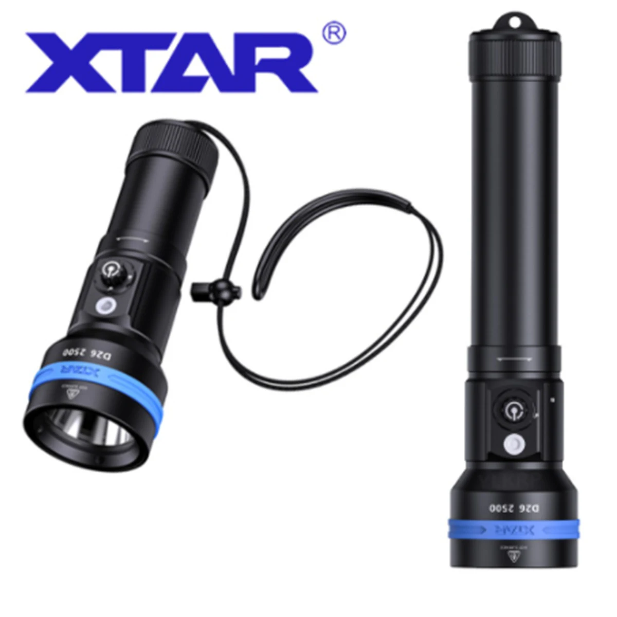 XTAR D26 2500 Torcia subacquea XHP50.2 Distanza del fascio LED 320 metri Lanterna IPX8 Torcia Scuba Diver Lampada 100 metri di profondità