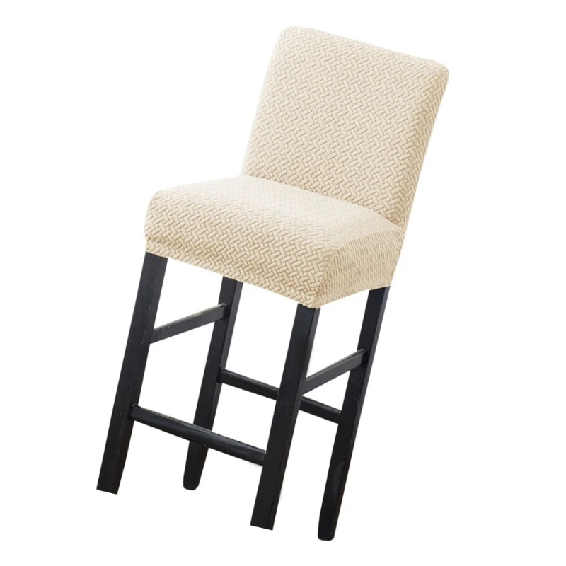 Polyester Bar Chair Covers for Dining and Living Room Elegant Striped Design Easy to Install and Clean AntiStain Cover