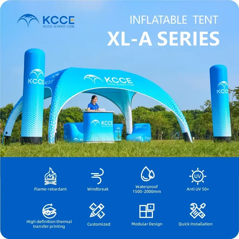 Custom Logo Motorcycle Rally Racing Sport Business Gazebo Promo Inflatable Dome Marquee Shade Outdoor Event Tent With Air