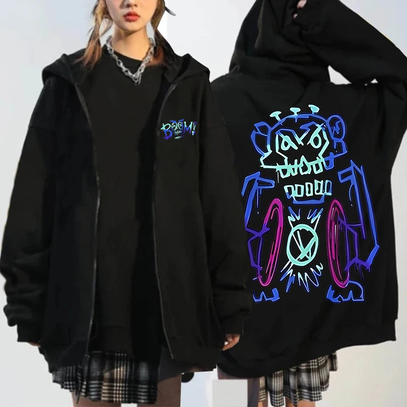 

Arcane Jinx Anime Hoodie for Men Women Game Lovers Fans Gifts Pullover Casual Harajuku Streetwear Arcane Jinx Zip Up Hoodies