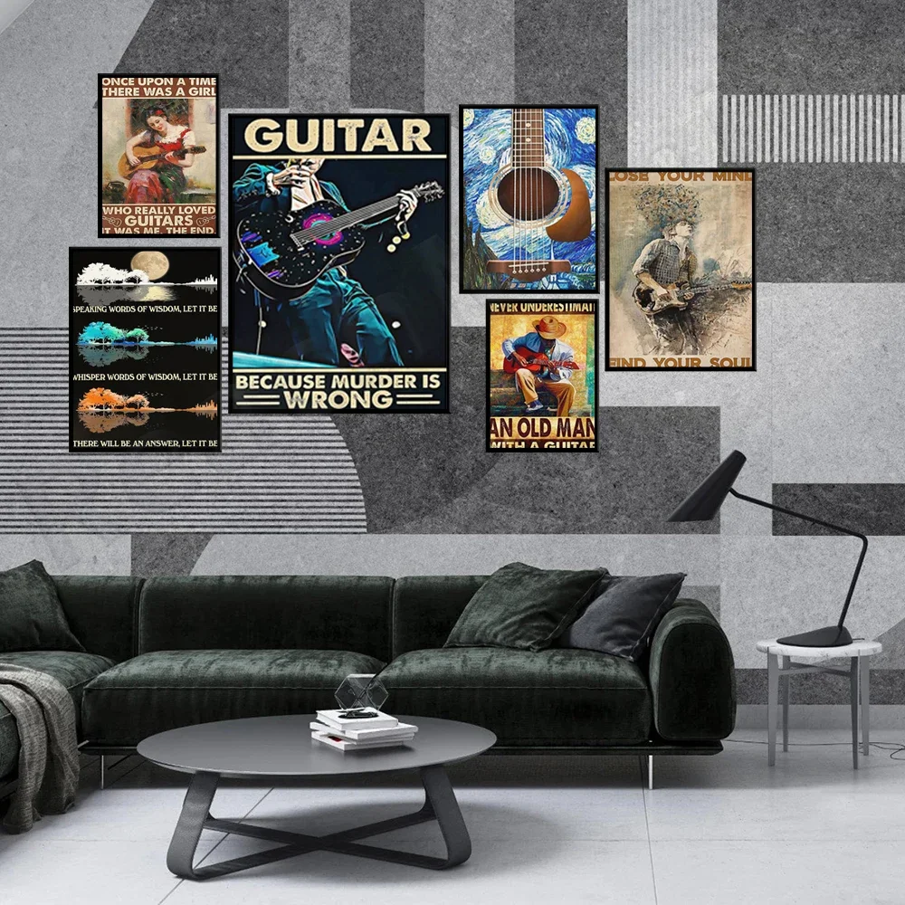 Guitar Man Art, Lose Your Mind Find Your Soul, Guitarist Poster, Guitar Home Print, Guitar Lover Gift,Gift For Guitar Lover