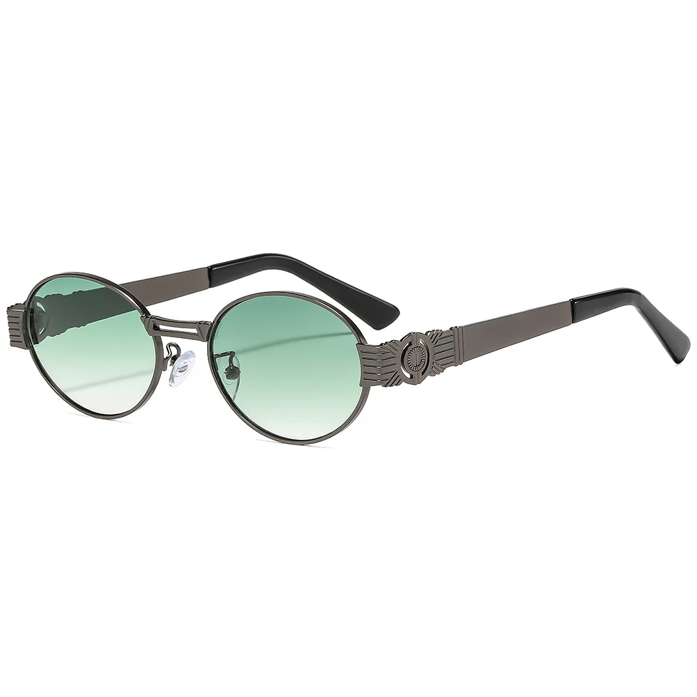 

New Retro Oval Gradient Women Sunglasses 2025 Personality Luxury Frame Design Punk Street All Match Men Gafas De Sol UV400