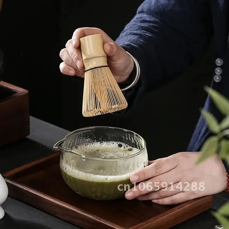 4/7Pcs Matcha Tea Set Bamboo Whisk Scoop Glass Matcha Indoor Kit Japanese Tea-making Tools Bowl Matcha Handmade Traditional