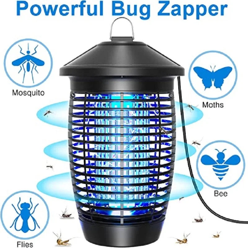 Elétrico Mosquito assassino da lâmpada, bug Zapper lâmpada, plug-in lâmpadas, eletrônico, 20W, luz UV, usado em casas, jardins, ao ar livre, à prova