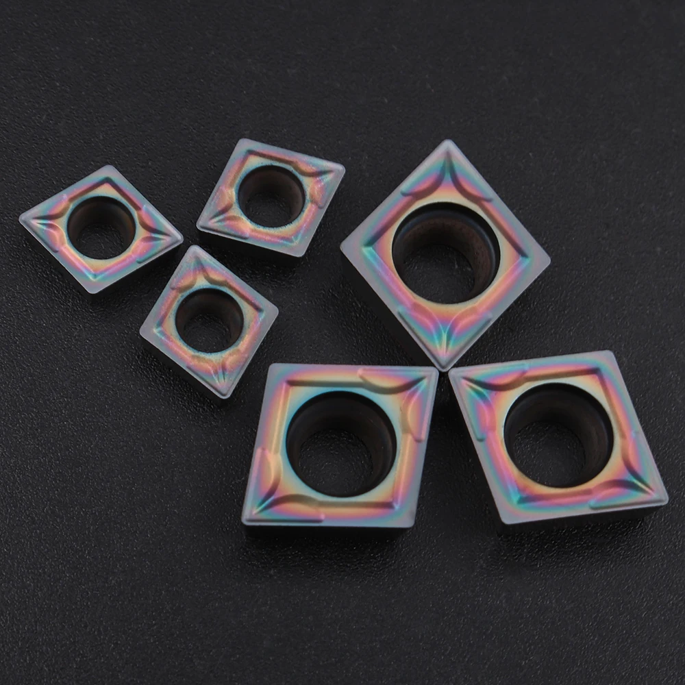 Outil de tournage CNC de haute qualité, Inserts en carbure multicolore CCMT060202 CCMT060204 CCMT09T304 CCMT09T308