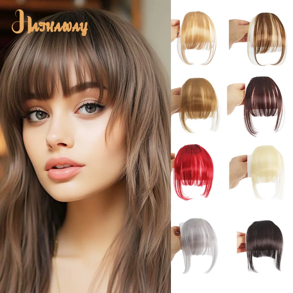 Synthetic Straight bangs  Air bangs Wig Extension Natural Hair Bangs For Women False Bang Black Daily Brown Woman Daily Wear