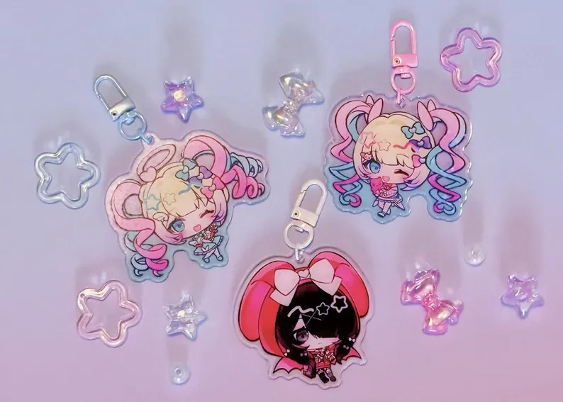 Needy Girl Overdose Acrylic Keychain Charm Fashionable And Stylish Bag Accessory