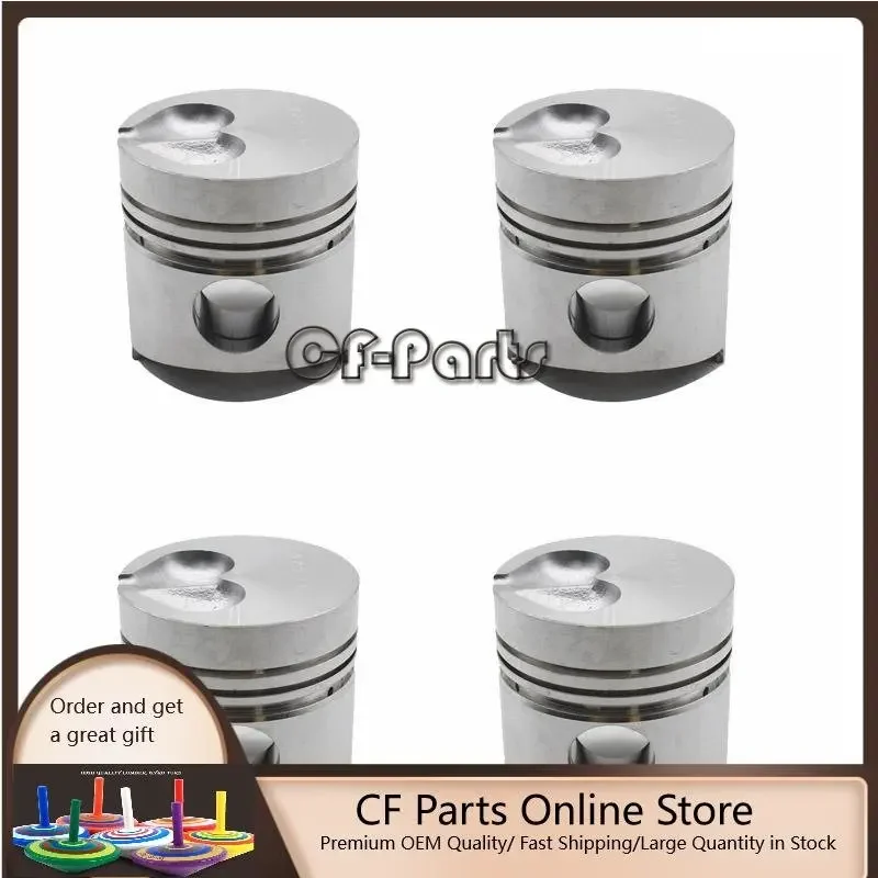 

4PCS STD 6142-32-2110 6142-32-2120 Piston Kit & Ring Set for Komatsu 2D94-2 4D94-2 Engine