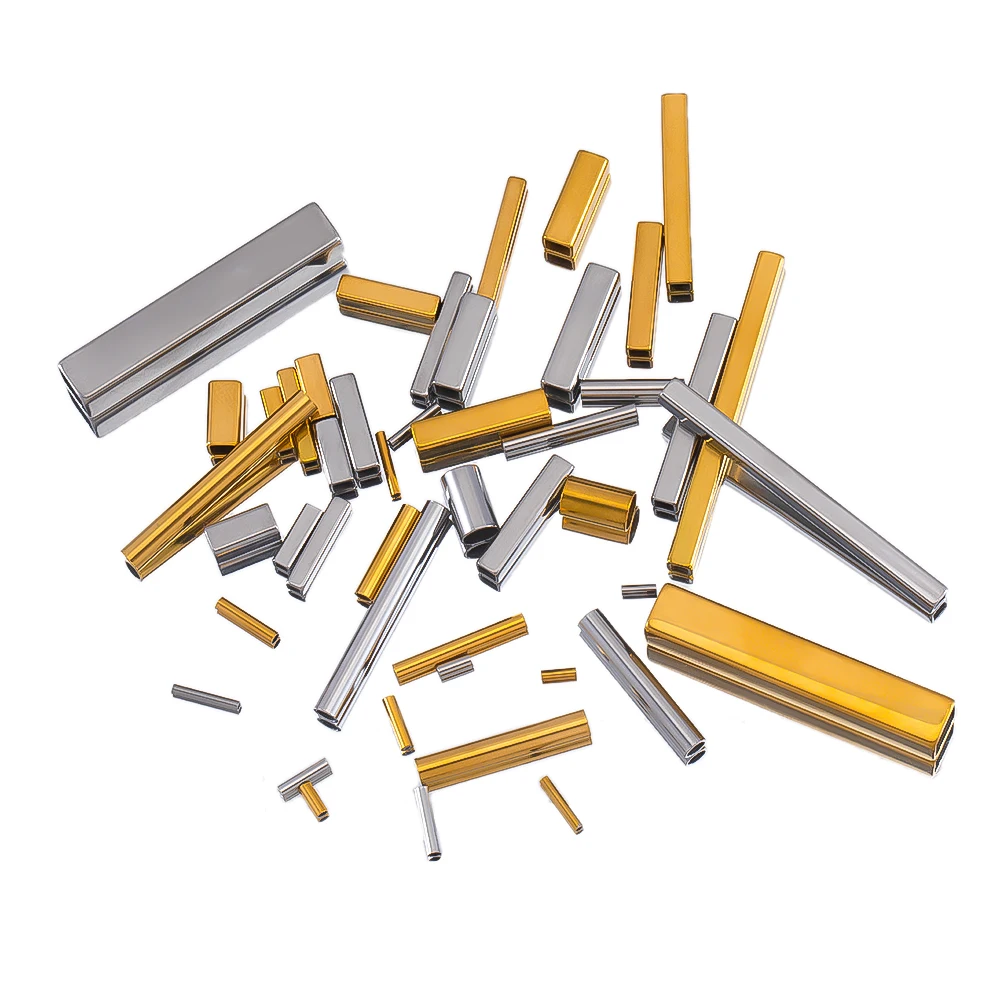 10pcs 20pcs Stainless Steel Square Straight Round Tube Spacer Bead Connector for Jewelry Making DIY Bracelet Necklace Crimp Bead image 5