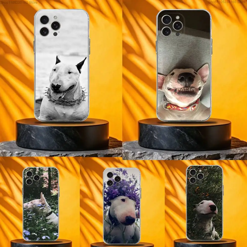 

Funny Bull T-Terrier Dog For iPhone 17,16,15,14,13,12,11 Pro,Max,Plus,X,XS,XR,SE4,E Mini Transparent Soft Cover Phone Case
