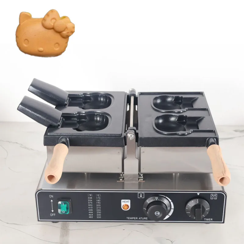 Elektryczna maszyna do gofrów Kitty Cat Bread 110V/220V Kitty Waffle Maker Taiyaki Cake Filling Ice Cream Waffle Making