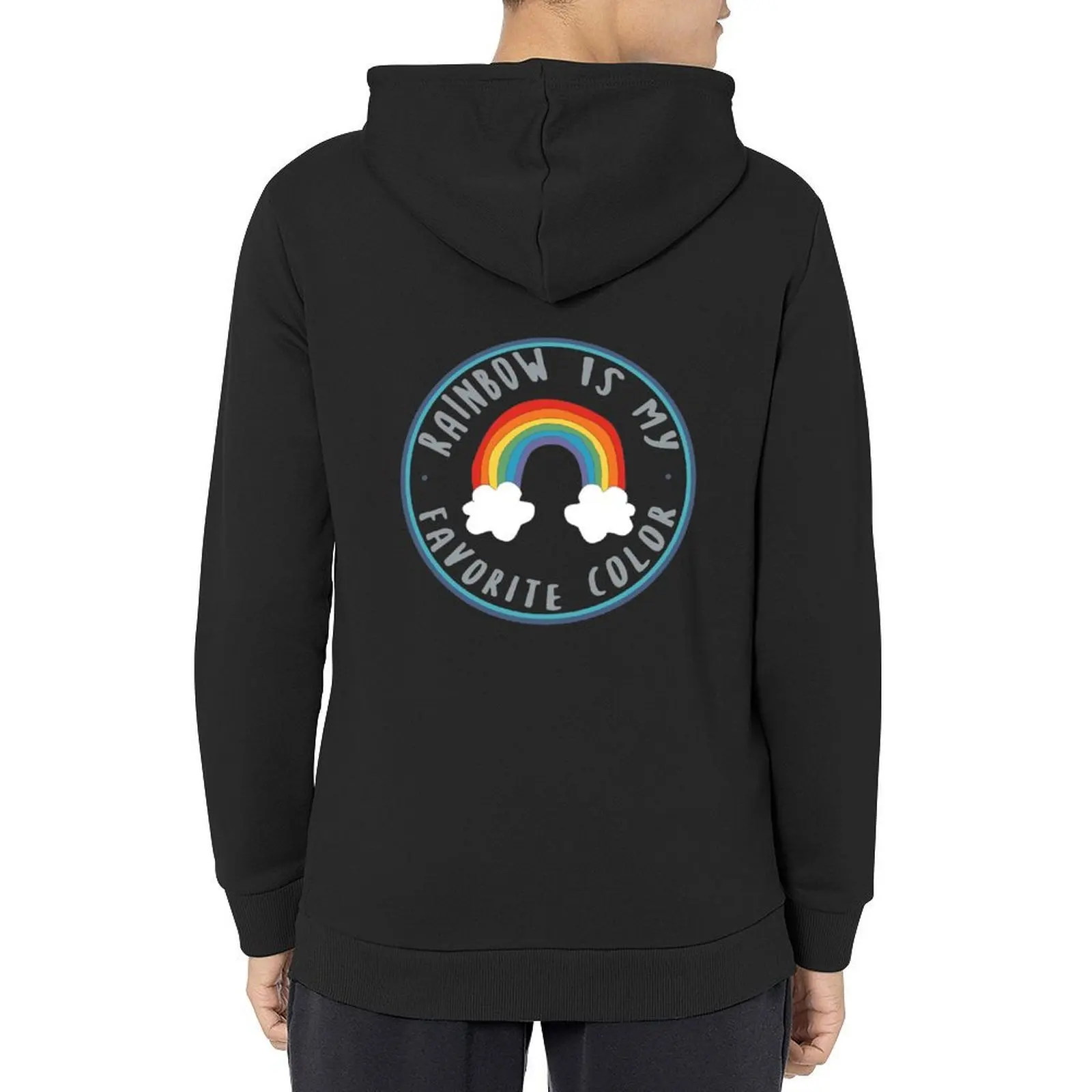 

Rainbow is my favorite color Hoodie autumn clothes autumn aesthetic clothing hooded shirt tracksuit men
