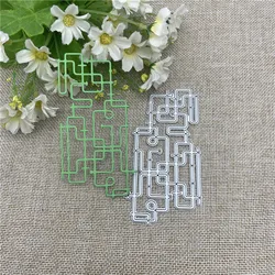 Square maze Frames background Metal Cutting Dies Stencils For DIY Scrapbooking Decorative Embossing Handcraft Template