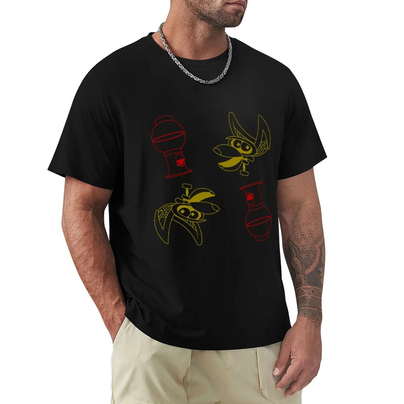 

MST3K - The Bots pattern T-Shirt funny costumes man clothes men t shirts