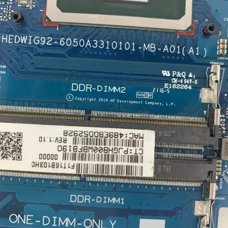 

6050A3310101-MB-A01 Mainboard For HP 14-CF Laptop Motherboard With 6405U/I3/I5-10th Gen CPU 100% Fully Tested Working Well