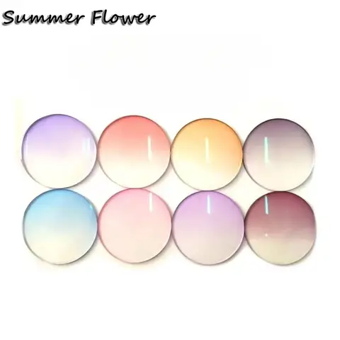 Progressive Multifocal Lenses Gradient Color Prescription Lenses Dark Tint Colored Eye Crystal Sunglasses UV Protection Glass