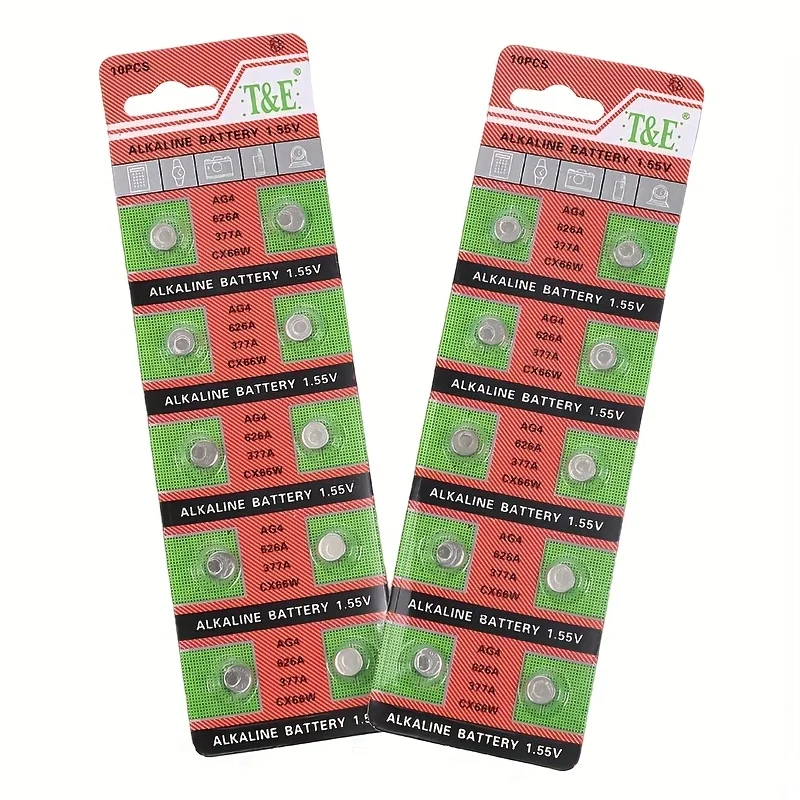 

AG4 LR626 Toy 377A Electronic Device 1.5V Dedicated Card-mounted Battery SR626SW 1.55V Button Cell Batteries Watch Batteries
