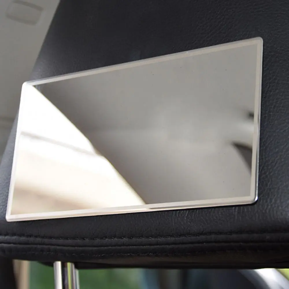 Stainless Steel Car Makeup Mirror HD Mirror High Clarity Sun-Shading Visor Mirror No Distortion Polished Stainless Steel