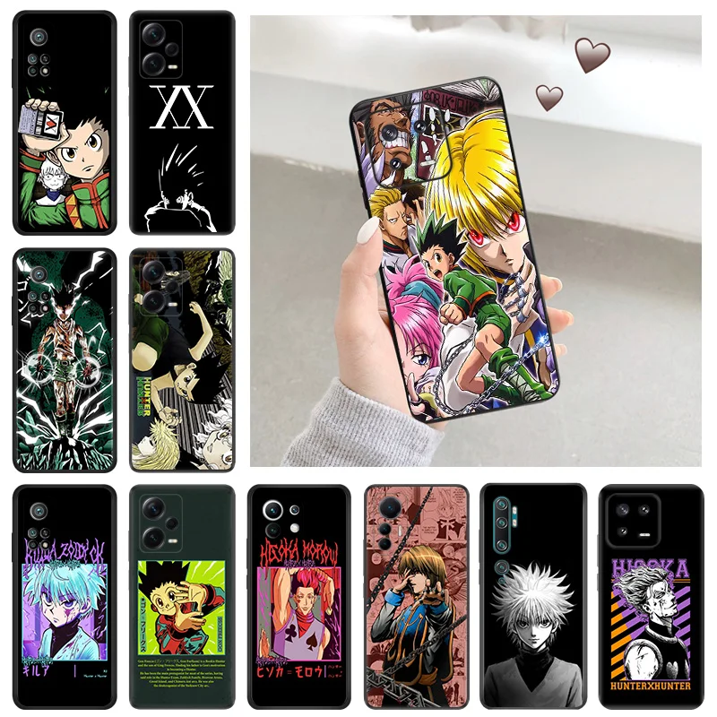 Silicone Soft Phone Case for Redmi Note 13 Pro 4G 5G 12 12c 13c Note12 Xiaomi 12t 12x 13Lite 12Lite Anime Hunter X Hunter Cover