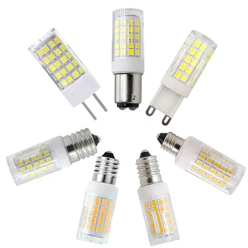 Kısılabilir 7W LED mısır ampul G4 G8 GY6.35 G9 E14 E12 Home süper parlak LED lamba 3000-6000K beyaz ışık ev için 110V/220V