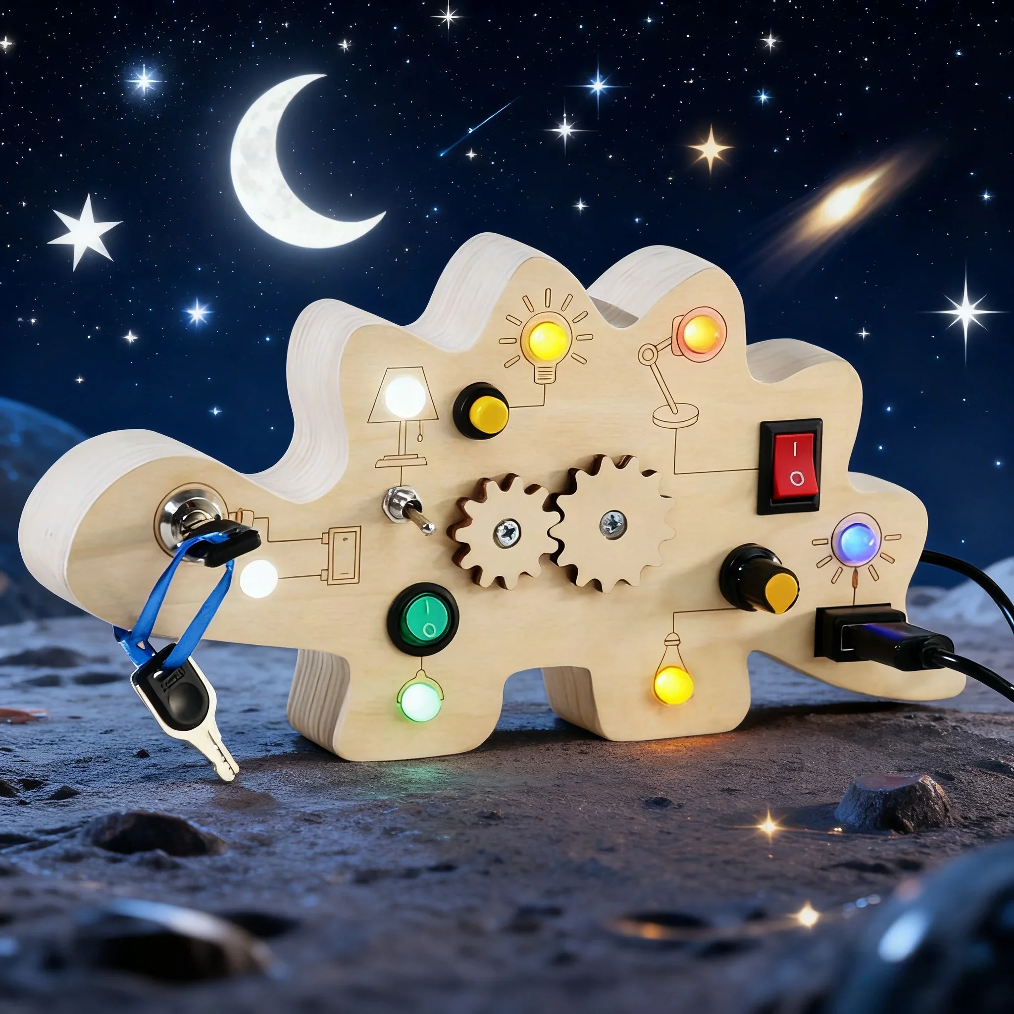 **Tablica Manipulacyjna dla Dzieci Montessori Zabawki Sensoryczne Przełączniki Światła LED Gry Tablica Aktywności Edukacja Myślenia Zabawki Podróżne dla Niemowląt Prezenty**