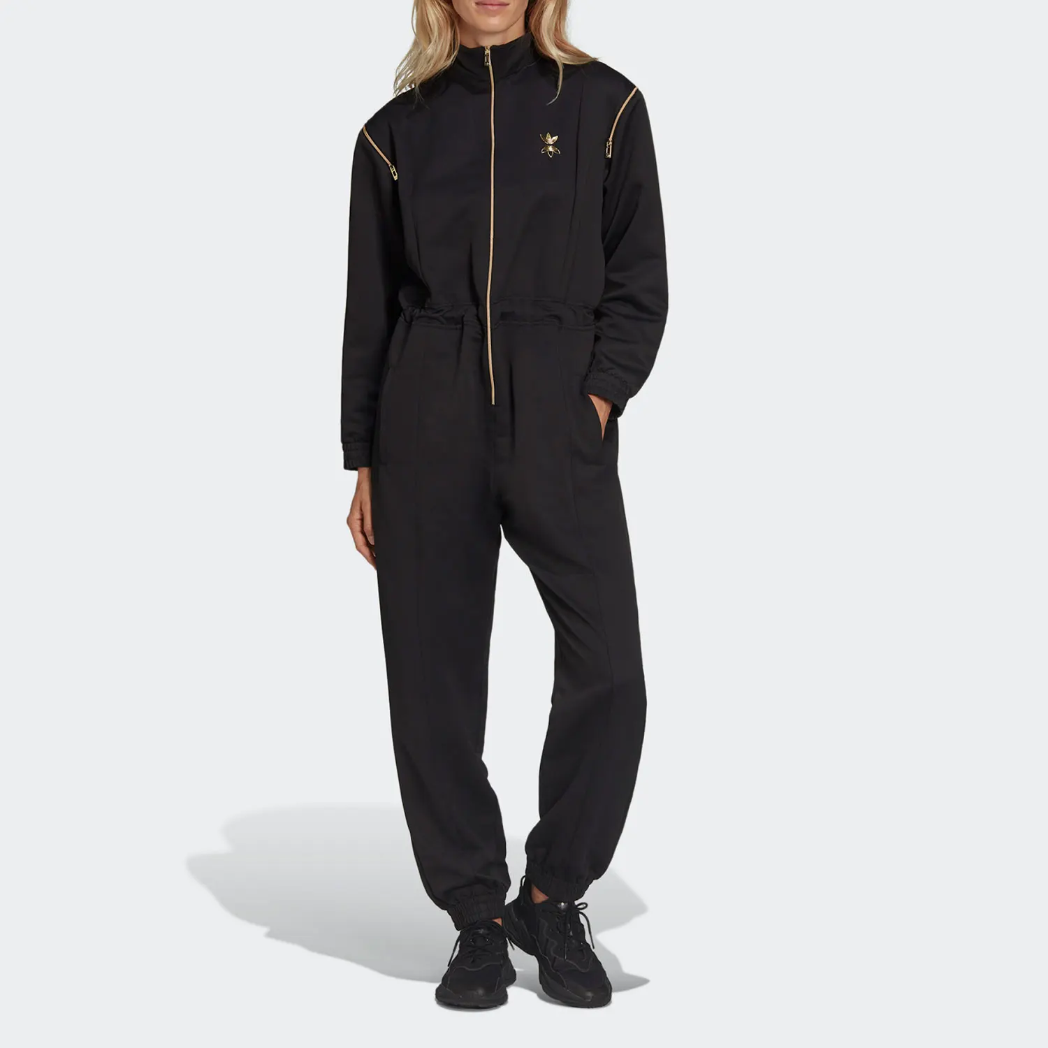 Adidas Originals Three Leaves Grass Conjunto deportivo informal y cómodo de una pieza para mujer HG6682