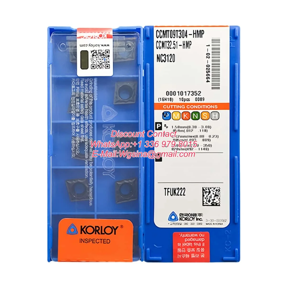 Korloy Original CCMT Carbide Turning Insert 0602 09T3 1204 HMP NC3020 NC3030 PC9030 CNC Lathe Tool 10pcs