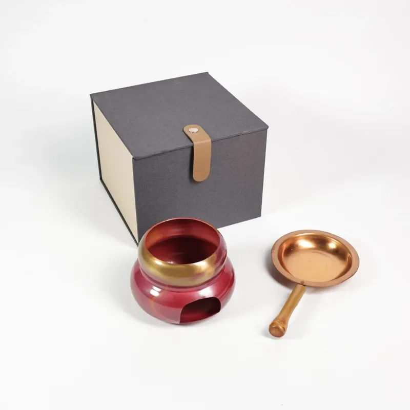 copper gourd incense burner, metal gourd plate incense burner and cone incense burner, retro aromatherapy