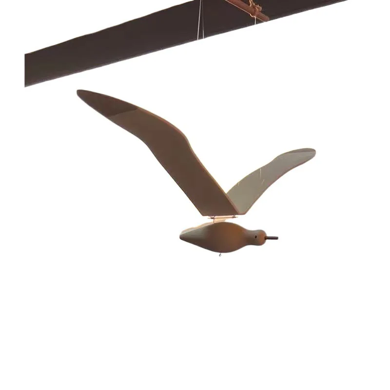 

Wooden flying seagulls, living room balcony window aerial pendant